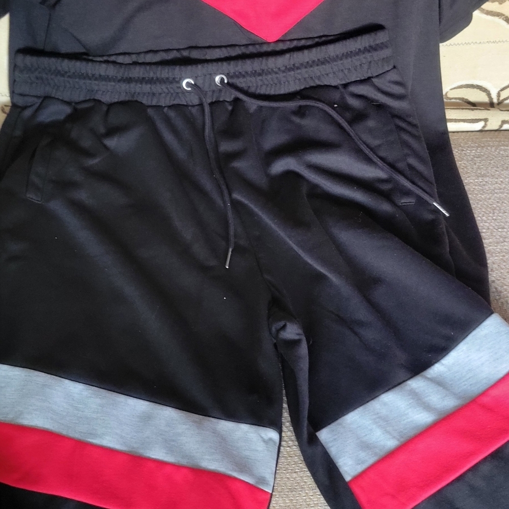 Stylish Black and Red Men's Shorts